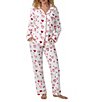 Color:Love is in the Air - Image 1 - Love Is In The Air Heart Print Long Sleeve Long Jersey Knit Pajama Set