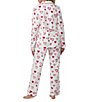 Color:Love is in the Air - Image 2 - Love Is In The Air Heart Print Long Sleeve Long Jersey Knit Pajama Set