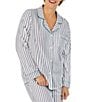 Color:Mid Grey Stripe - Image 3 - Plus Size Family Matching Stripe Print Long Sleeve Cotton Knit Pajama Set