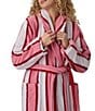 Color:Cottage Stripe - Image 3 - Bedhead Pajamas Turkish Terry Striped Long Robe