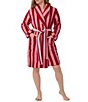 Color:Cottage Stripe - Image 1 - Turkish Terry Striped Short Robe