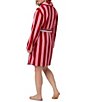 Color:Cottage Stripe - Image 2 - Turkish Terry Striped Short Robe