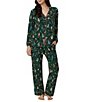 BedHead PJs x Rifle Paper Co. Nutcracker Print Long Sleeve Notch Collar Jersey Knit Organic Cotton Long Pajama Set - Image 1