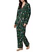 BedHead PJs x Rifle Paper Co. Nutcracker Print Long Sleeve Notch Collar Jersey Knit Organic Cotton Long Pajama Set - Image 3