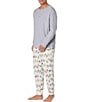BedHead Run NYC Run Men's Long Sleeve Henley Pajama Set - Image 3