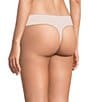 BedHead Bedhead Solid Knit Wide Side Thong Panty, Color:Nude - Image 2