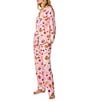 BedHead Waffle Brunch Print Long Sleeve Notch Collar Knit Pajama Set, Color:Waffle Brunch - Image 3