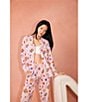 BedHead Waffle Brunch Print Long Sleeve Notch Collar Knit Pajama Set, Color:Waffle Brunch - Image 6