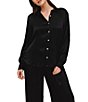 Bella Dahl Long Sleeve Clean Satin Button Down - Image 1