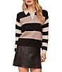 Bella Dahl Mixed Stripe Long Sleeve Wool Sweater - Image 1