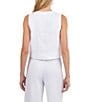 Bella Dahl Round Neck Sleeveless Half Placket Coordinating Top - Image 2