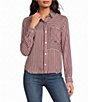 Bella Dahl Seamed Button Down Long Sleeve Striped Shirt - Image 1