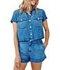 Bella Dahl Short Sleeve Flap Pocket Coordinating Shirt - Image 1