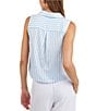 Bella Dahl Stripe Print Point Collar Sleeveless Cropped Top - Image 2