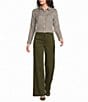 Bella Dahl Stripe Spread Collar Long Sleeve Button Front Shirt - Image 3