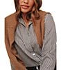 Bella Dahl Stripe Spread Collar Long Sleeve Button Front Shirt - Image 6
