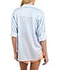 Bella Dahl Striped Point Collar Long Sleeve Oversized Button Down Shirt - Image 2