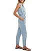 Bella Dahl Woven Denim Split V-Neck Sleeveless Button Down Jumpsuit - Image 3