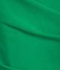 Color:Green - Image 3 - Daphne Stretch Crepe Halter Neck Sleeveless Asymmetrical Hem Side Drape Dress