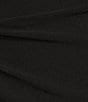 Color:Black - Image 3 - Hailey Jersey Knit Mock Neck Long Sleeve A-Line Front Slit Dress