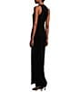 Color:Black - Image 4 - Iona Stretch Velvet Halter Sleeveless Maxi Dress