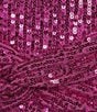 Color:Fuchsia - Image 3 - Isabella Sequin Mock Neck Sleeveless Pencil Dress