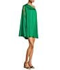 Color:Green - Image 3 - Kayla Satin One Shoulder Long Sleeve Mini Dress