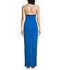 Color:Cobalt - Image 2 - Leah Stretch Crepe Halter Neck Sleeveless Dress