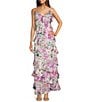 Color:Lilac Multi - Image 1 - Maren Satin Chiffon Floral Dress