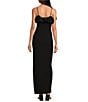 Color:Black - Image 2 - Melody Taffeta Embossed Jacquard Off-the-Shoulder Dress