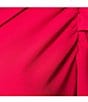 Color:Raspberry - Image 3 - Sutton Stretch Crepe Drape One Shoulder Sheath Dress