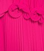 Badgley Mischka Belle by Badgley Mischka Lindsay Strapless Pleated Ruffle Shift Dress, Color:Hot Fuchsia - Image 5