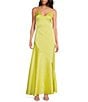 Badgley Mischka Belle by Badgley Mischka Sky Sleeveless V-Neck Maxi Dress, Color:Yellow - Image 1