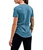 Color:Blue - Image 2 - Dea Wings Short Sleeve Ribbed Crew Neck Graphic Logo Tee Shirt