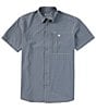 Color:Fancy Check Blue - Image 1 - Hovis Flex Short Sleeve Woven Shirt