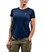 Color:Blue Total Eclipse - Image 1 - Ladies' Training Gear Ciel Tech UPF 50 Short Sleeve Performance T-Shirt