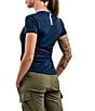 Color:Blue Total Eclipse - Image 2 - Ladies' Training Gear Ciel Tech UPF 50 Short Sleeve Performance T-Shirt