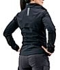 Color:Black - Image 2 - Ladies' Training Gear Collection Defi Softshell Water Repellant Jacket