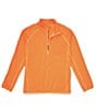 Color:Orange - Image 1 - Ceramic Face Performance Half-Zip Fleece Pullover