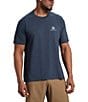 Color:Light Blue - Image 2 - Trident Logo Short Sleeve Graphic Relaxed Fit T-Shirt