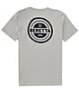 Color:Light Grey - Image 1 - Trident Logo Short Sleeve Graphic Relaxed Fit T-Shirt