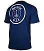 Color:Blue Navy - Image 1 - USA Logo Graphic Short-Sleeve Crew Neck Tee