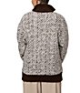 Bernardo Chevron Texture Rib-Knit Zip Front Bomber Jacket, Color:White/Brown - Image 2