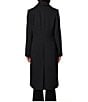 Bernardo Dart Wool Blend Notch Collar Button Front Single Breasted Coat, Color:Black - Image 2