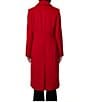 Bernardo Dart Wool Blend Notch Collar Button Front Single Breasted Coat, Color:Tango Red - Image 2