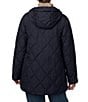 Bernardo Diamond Quilt Hooded Packable Zip Front Puffer Jacket - Image 5