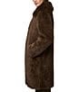 Bernardo Faux Fur Oversize Point Collar Coat, Color:Brown Mix - Image 3