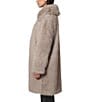 Bernardo Faux Fur Oversize Point Collar Coat, Color:Light Grey - Image 3