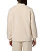 Bernardo Faux Sherpa Rib Collar Zip Front Jacket, Color:Ivory - Image 2