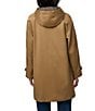 Bernardo Hooded Stand Collar Long Sleeve Draw Cord Raincoat, Color:Desert Sand - Image 2